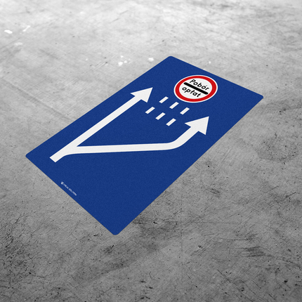 Naklejka Podłogowa BHP: „pobór opłat” (D-49)