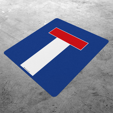 Naklejka Podłogowa BHP: „droga bez przejazdu” (D-4a)