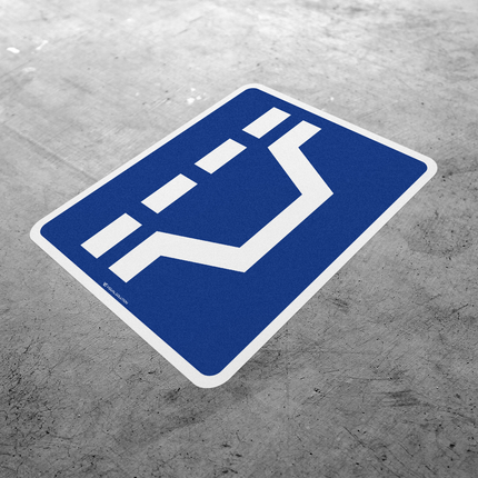 Naklejka Podłogowa BHP: „zatoka” (D-50)