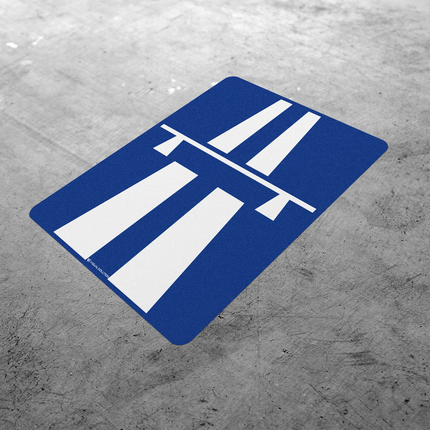 Naklejka Podłogowa BHP: „autostrada” (D-9)