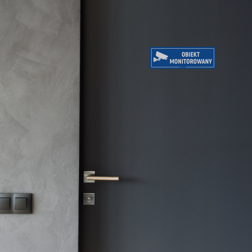 Naklejka na Drzwi: Obiekt Monitorowany