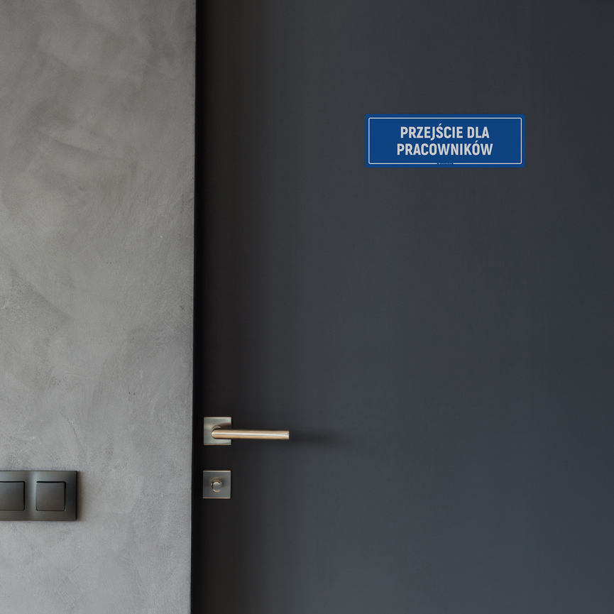 Naklejka na Drzwi: Przejście dla Pracowników – 5szt