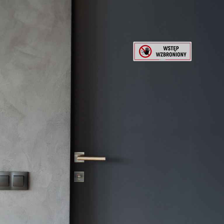 Naklejka na Drzwi: Wstęp Wzbroniony – 5szt
