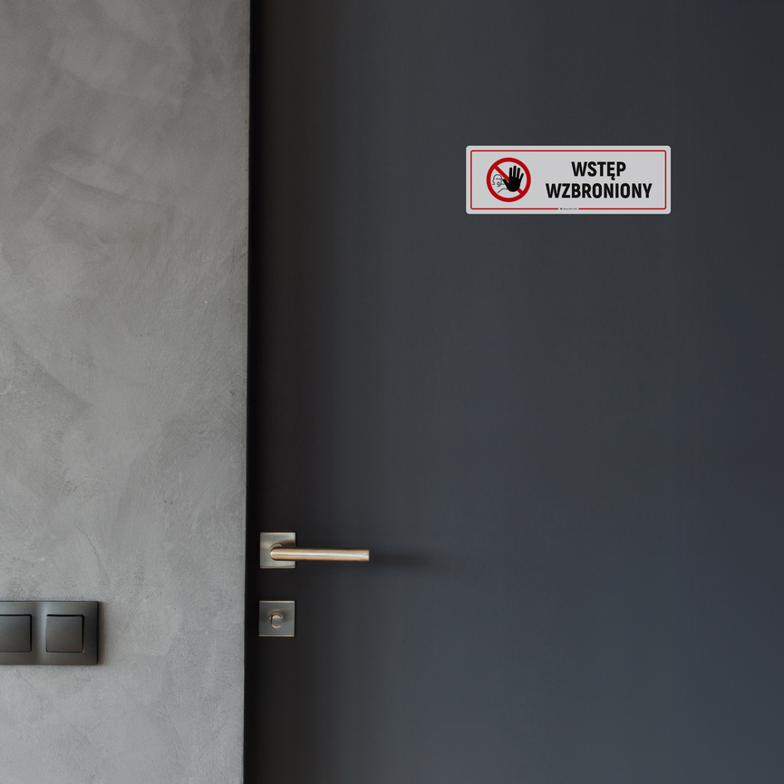 Naklejka na Drzwi: Wstęp Wzbroniony – 5szt