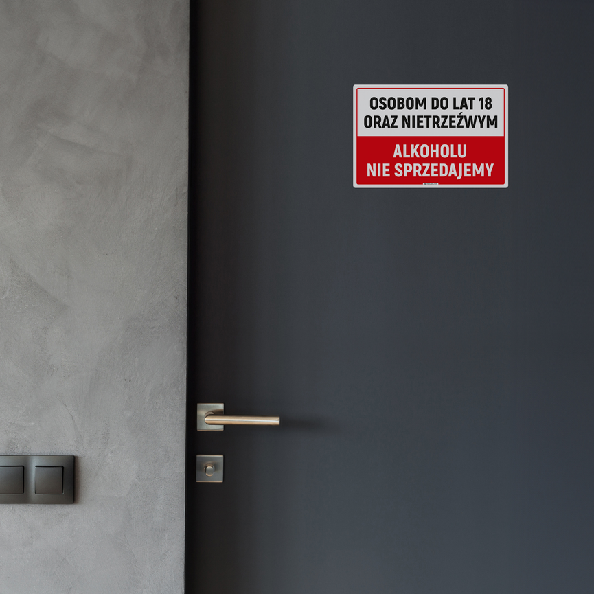Naklejka na Drzwi: Alkoholu Nie Sprzedajemy – 10szt