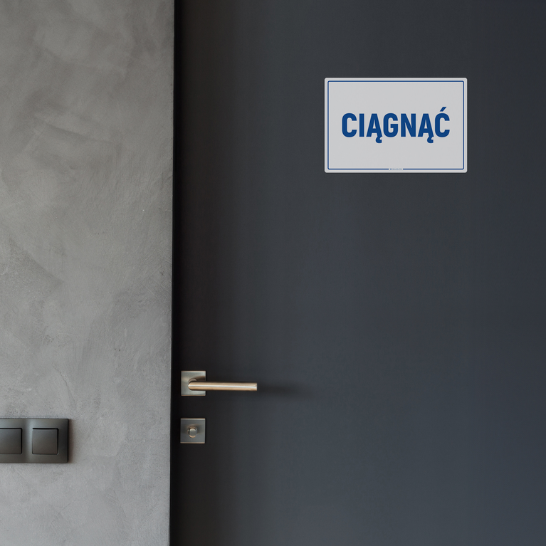 Tabliczka na Drzwi: Ciągnąć