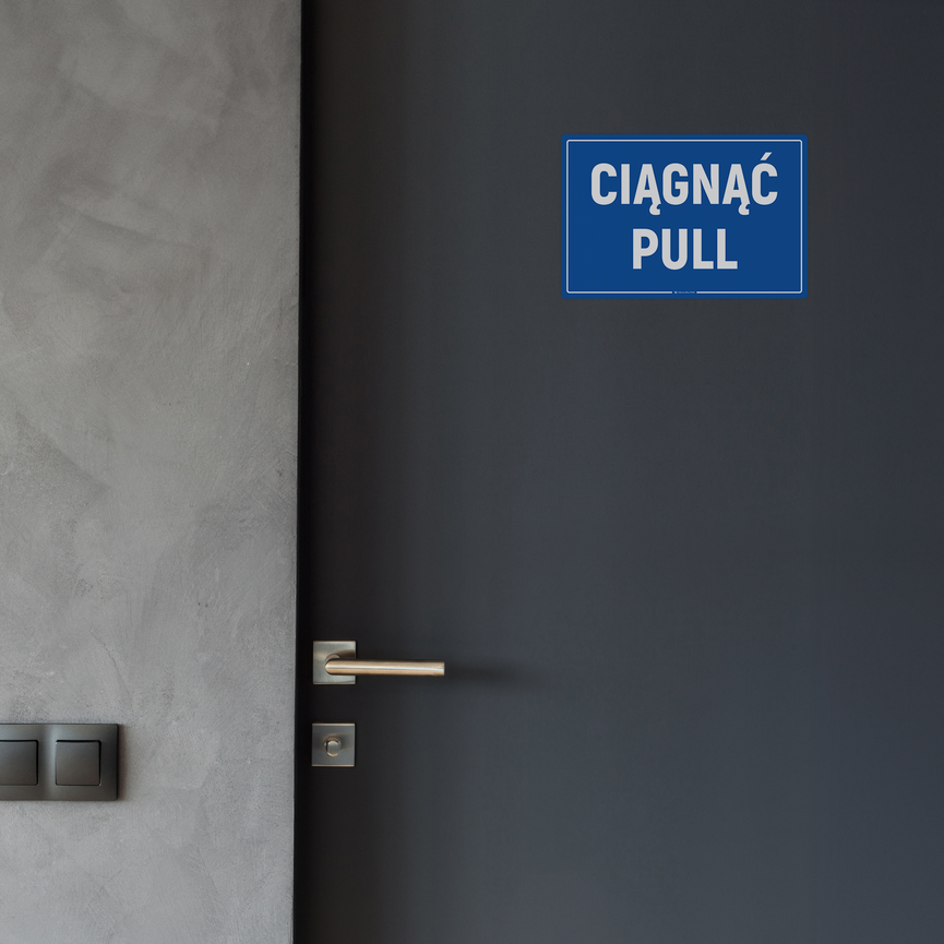 Naklejka na Drzwi: Ciągnąć / Pull – 5szt