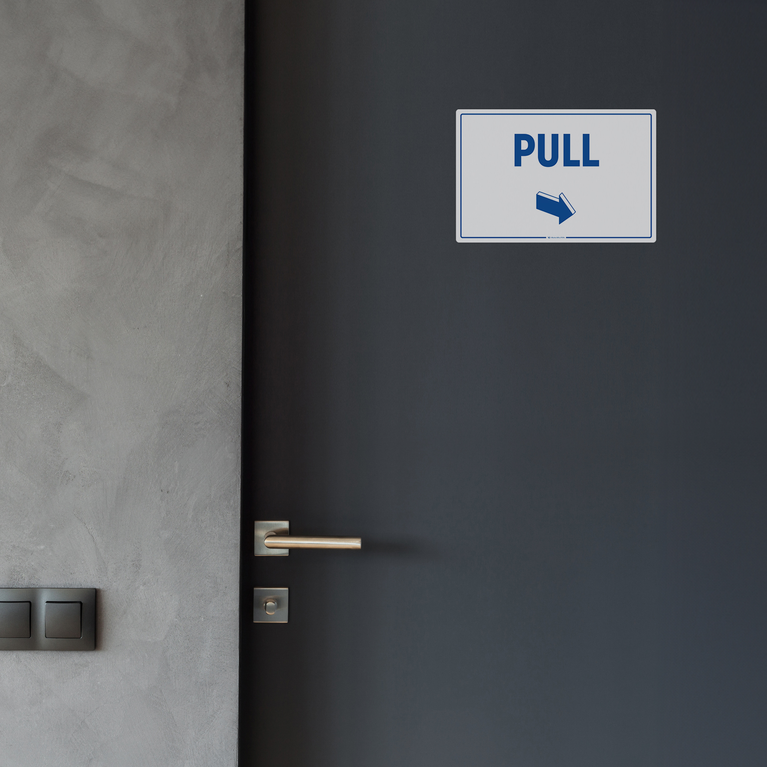 Naklejka na Drzwi: Pull