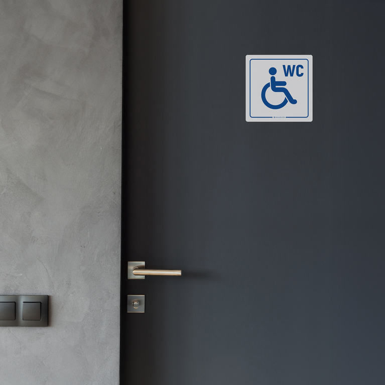 Naklejka na Drzwi: WC dla niepełnosprawnych – 5szt