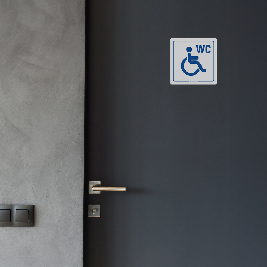 Naklejka na Drzwi: WC dla niepełnosprawnych