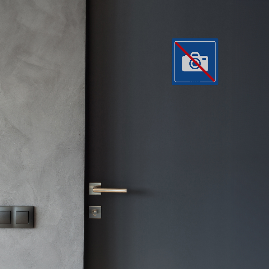 Naklejka na Drzwi: Zakaz Fotografowania