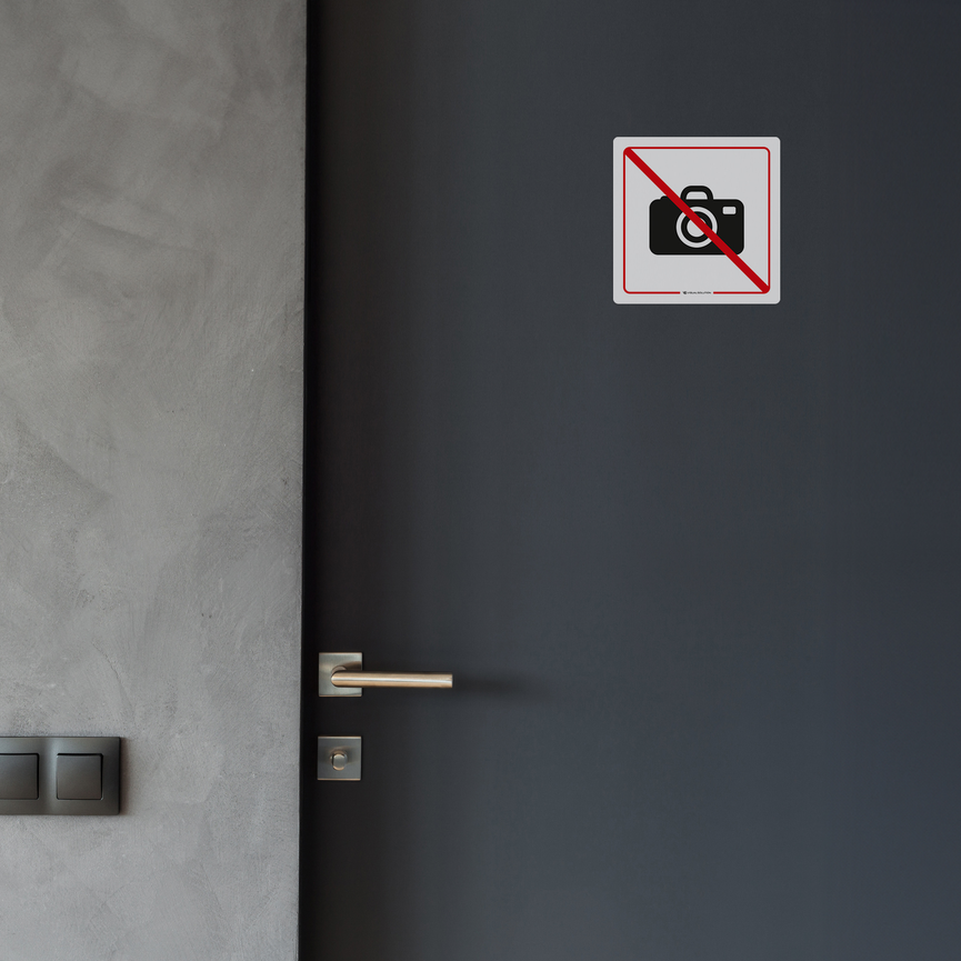 Naklejka na Drzwi: Zakaz Fotografowania – 5szt