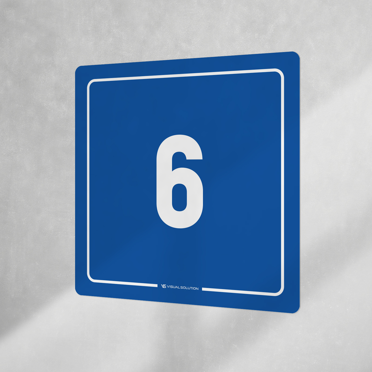 Naklejka informacyjna: numer  6