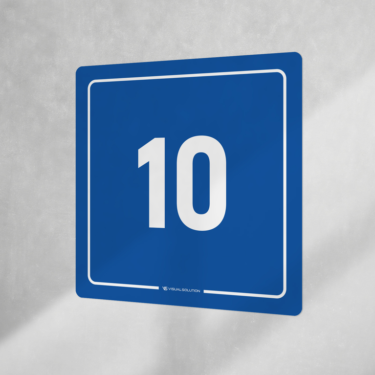 Naklejka informacyjna: numer 10