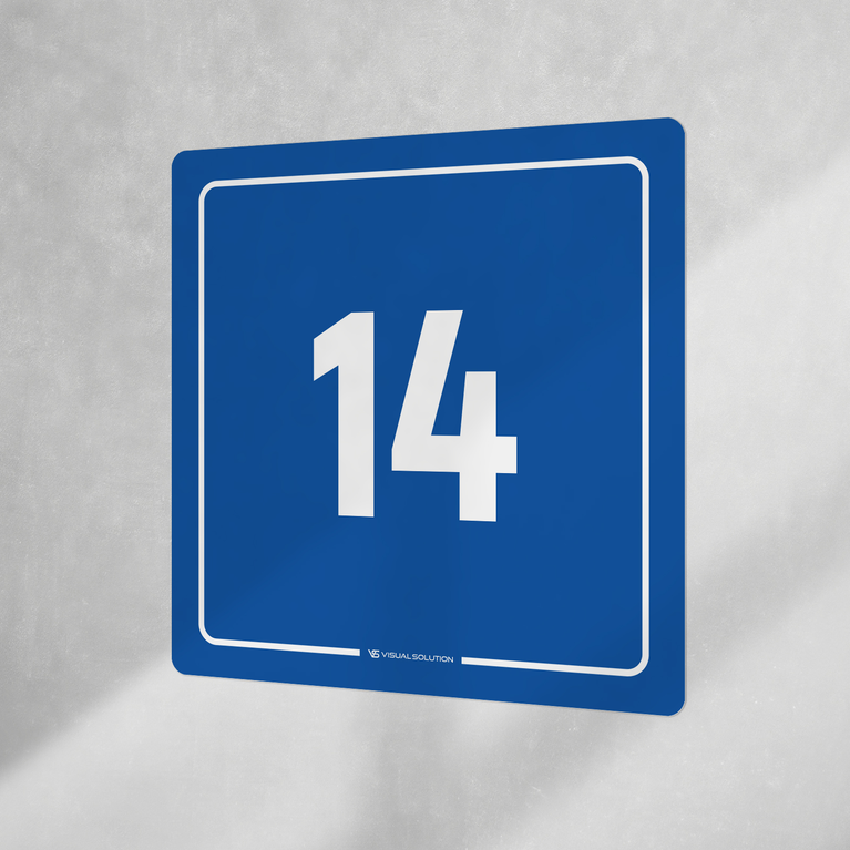 Naklejka informacyjna: numer 14