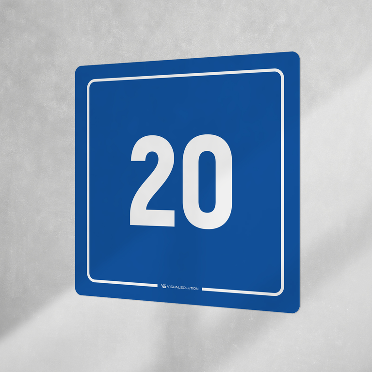 Naklejka informacyjna: numer 20