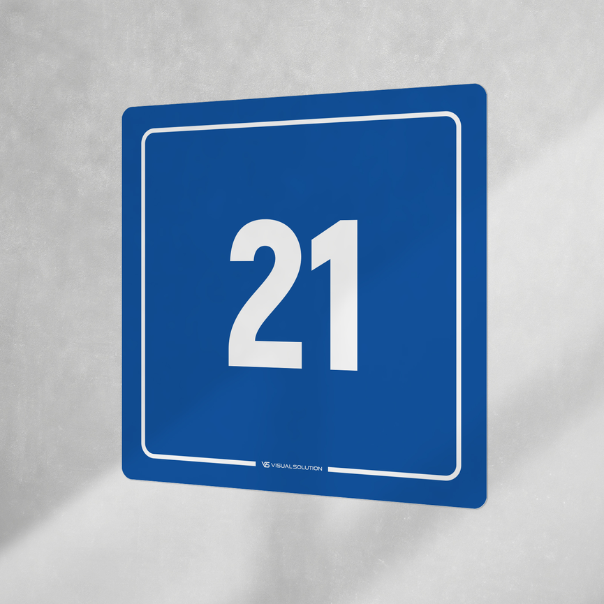 Naklejka informacyjna: numer 21