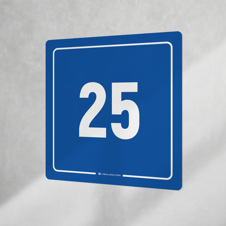 Naklejka informacyjna: numer 25