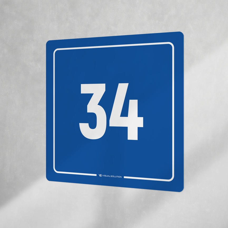 Naklejka informacyjna: numer 34