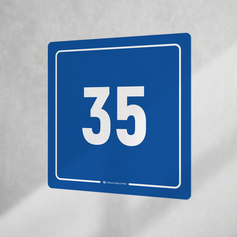Naklejka informacyjna: numer 35