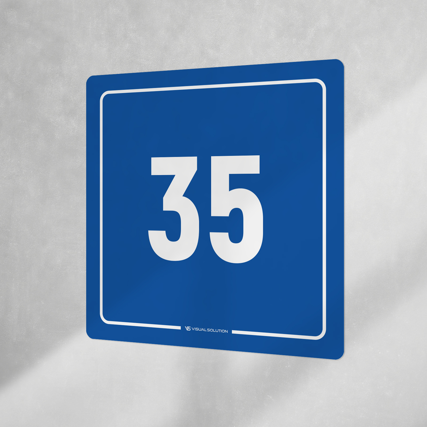 Naklejka informacyjna: numer 35