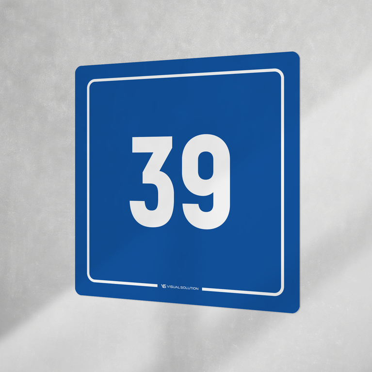 Naklejka informacyjna: numer 39