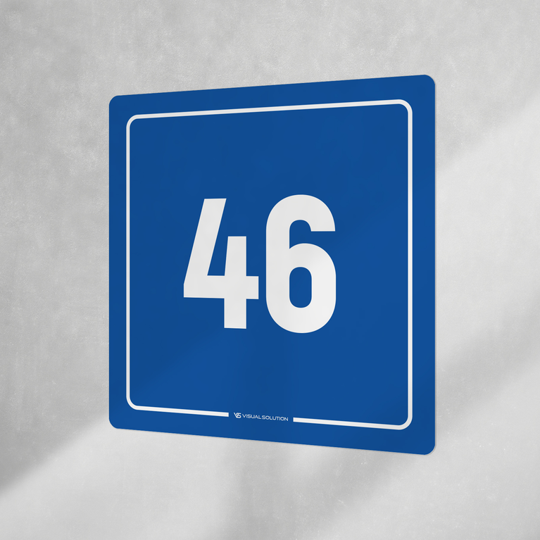 Naklejka informacyjna: numer 46