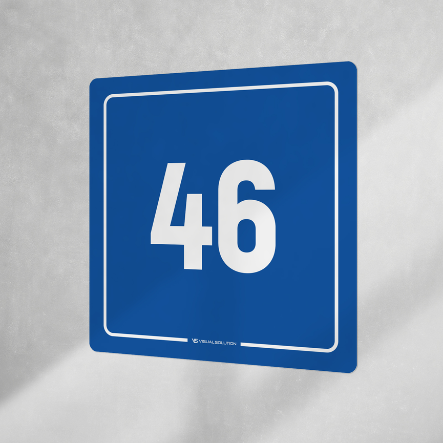 Naklejka informacyjna: numer 46