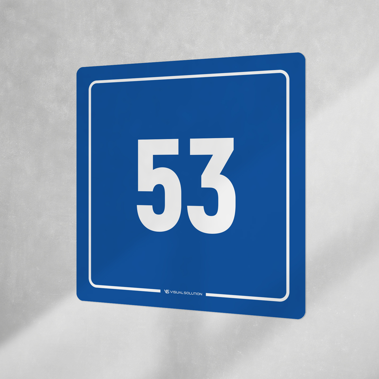 Naklejka informacyjna: numer 53