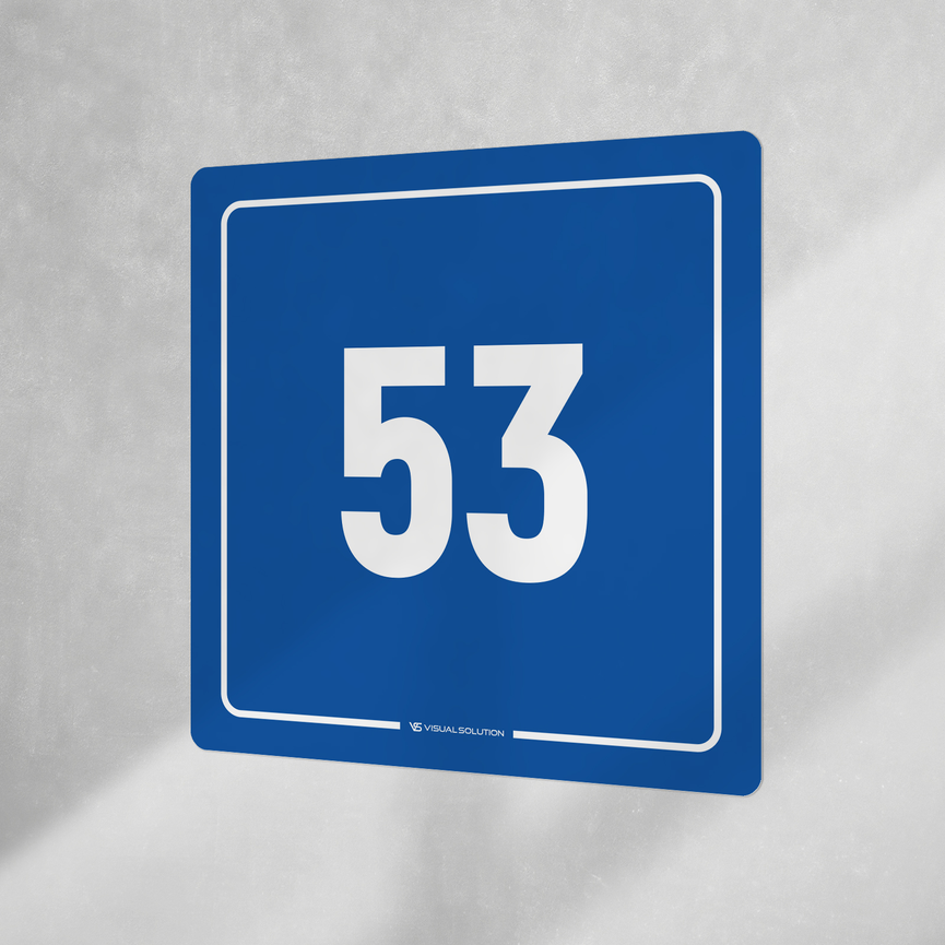 Naklejka informacyjna: numer 53