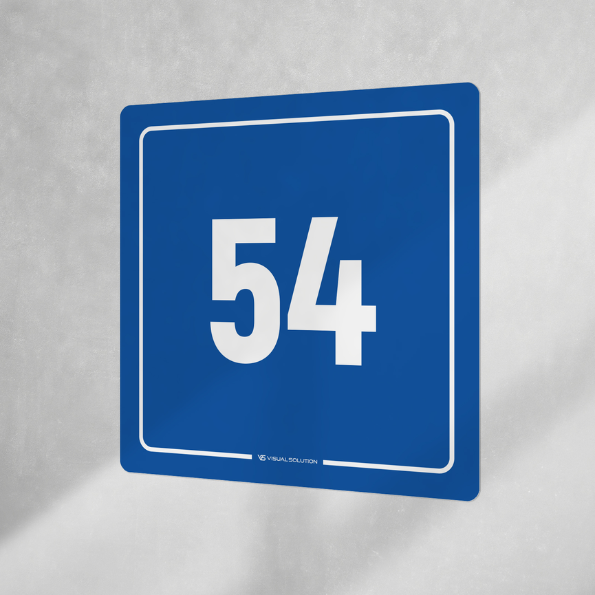 Naklejka informacyjna: numer 54