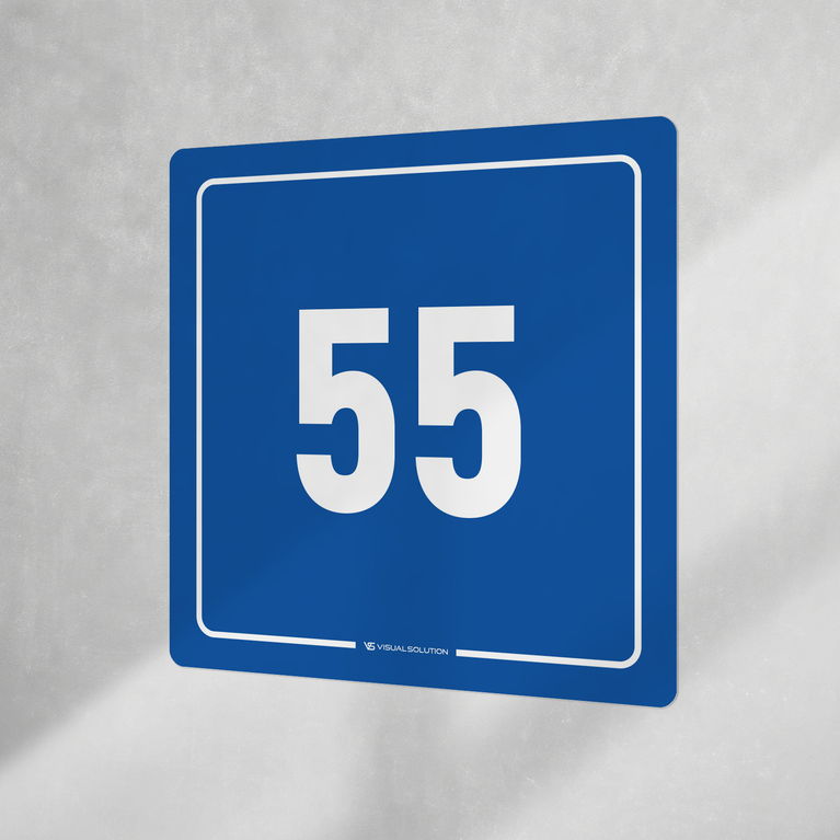 Naklejka informacyjna: numer 55