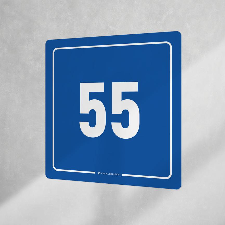 Naklejka informacyjna: numer 55