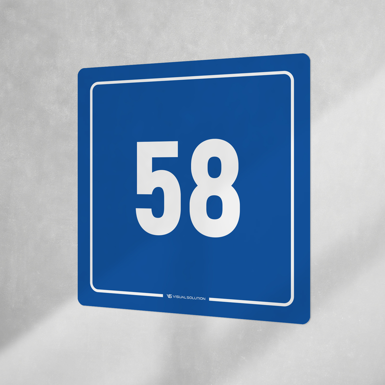 Naklejka informacyjna: numer 58