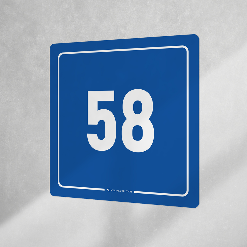 Naklejka informacyjna: numer 58