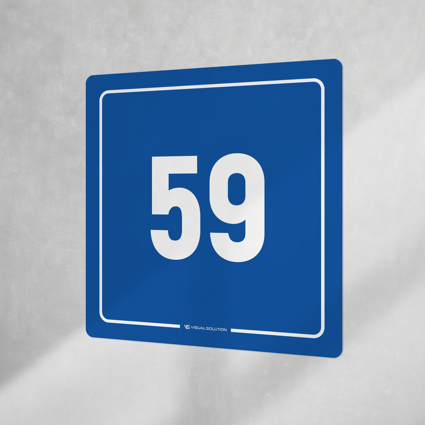 Naklejka informacyjna: numer 59