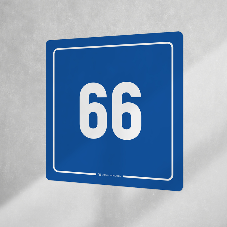 Naklejka informacyjna: numer 66