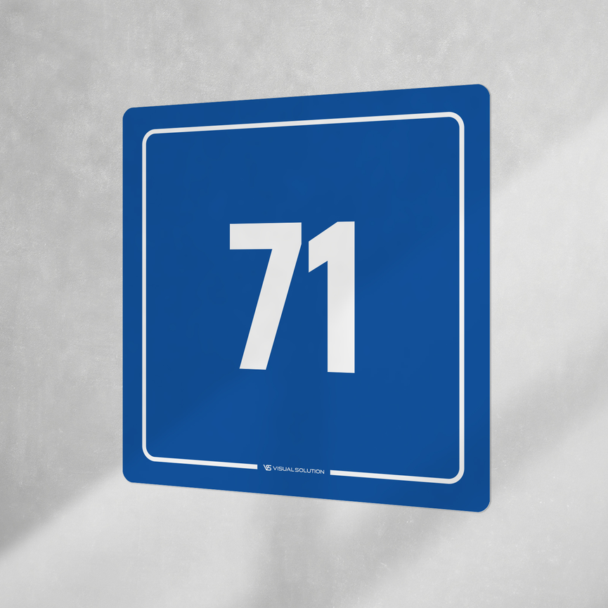 Naklejka informacyjna: numer 71