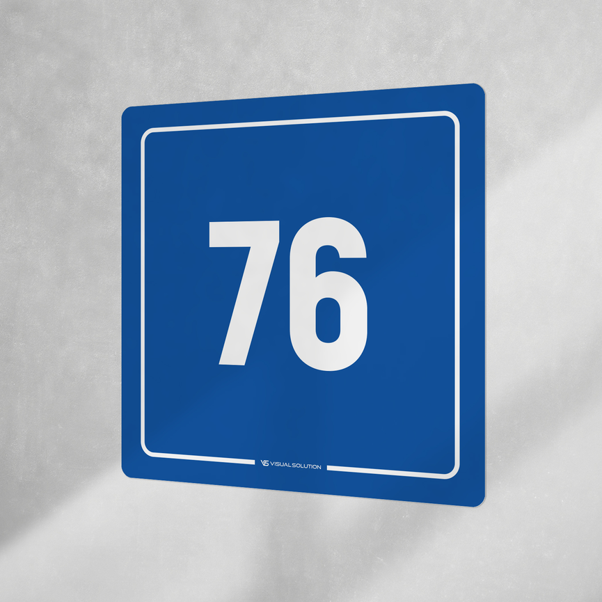 Naklejka informacyjna: numer 76