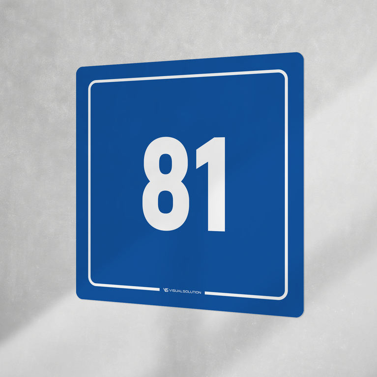 Naklejka informacyjna: numer 81