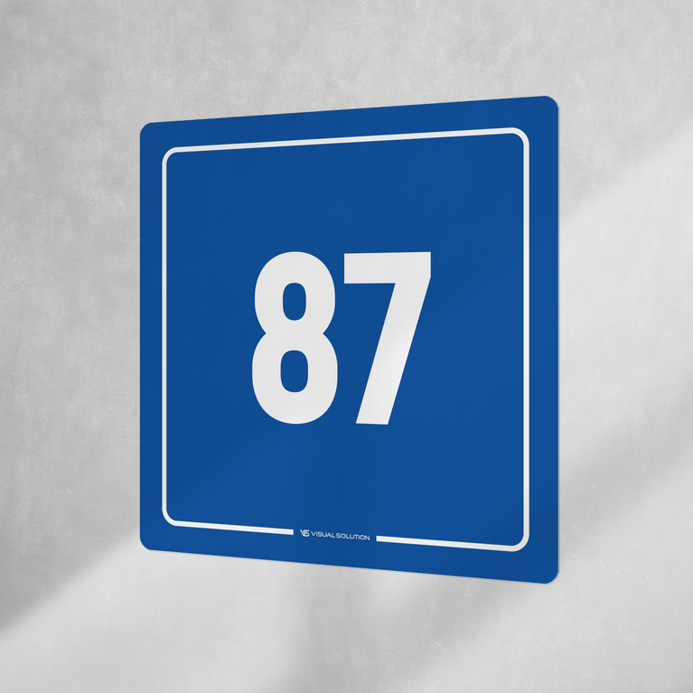 Naklejka informacyjna: numer 87