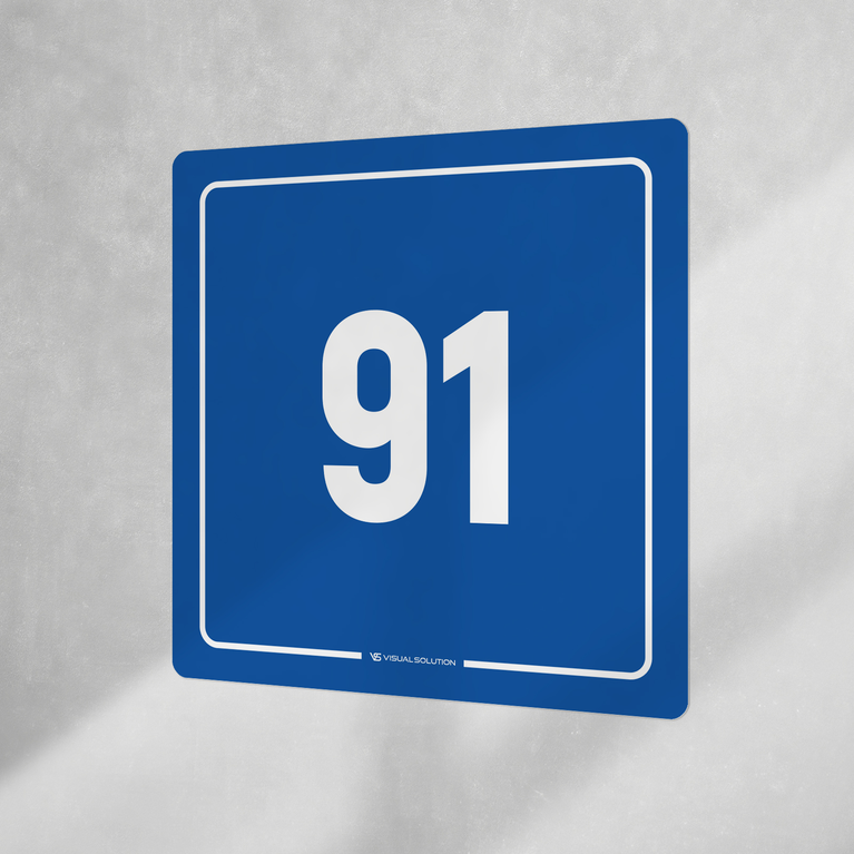 Naklejka informacyjna: numer 91