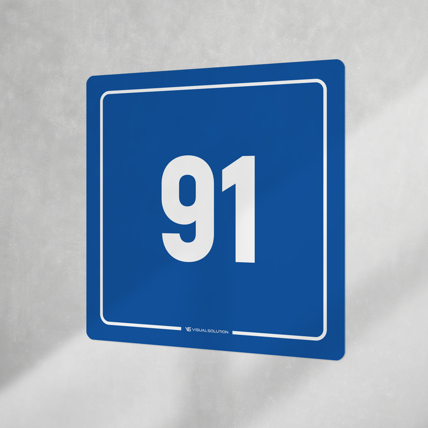 Naklejka informacyjna: numer 91