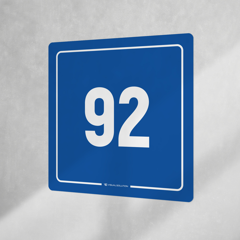 Naklejka informacyjna: numer 92