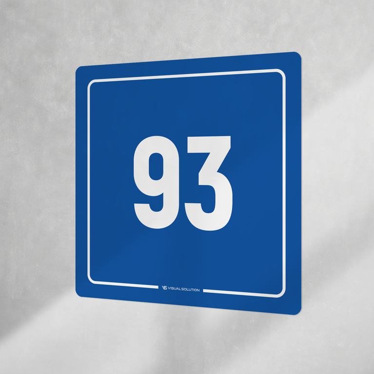 Naklejka informacyjna: numer 93