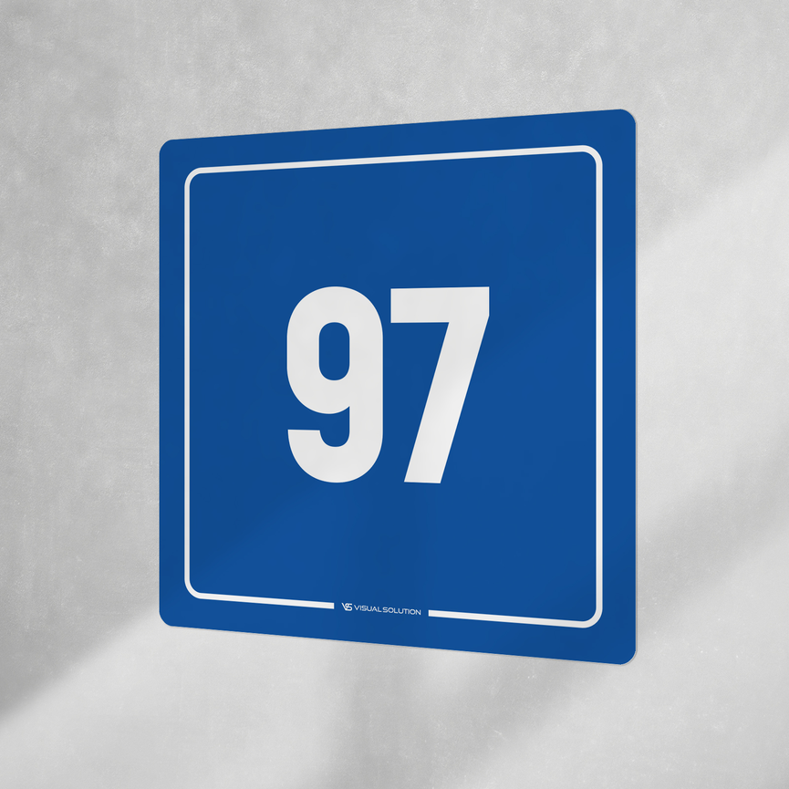 Naklejka informacyjna: numer 97