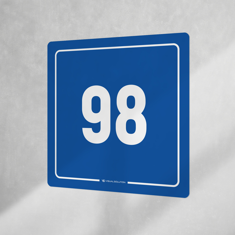 Naklejka informacyjna: numer 98