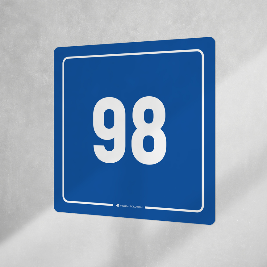 Naklejka informacyjna: numer 98