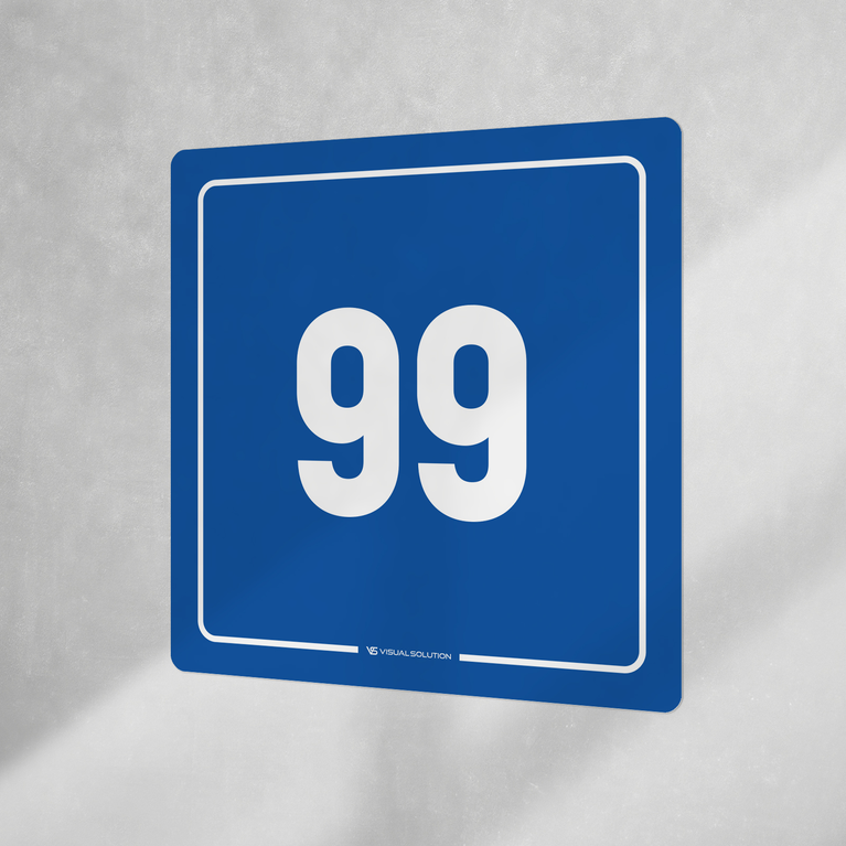 Naklejka informacyjna: numer 99