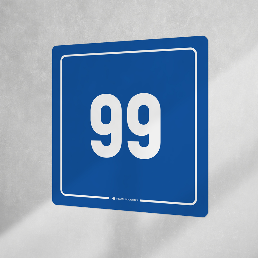 Naklejka informacyjna: numer 99